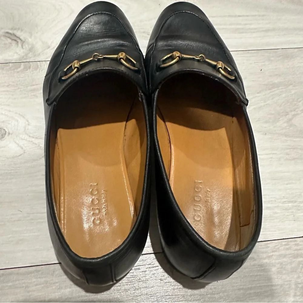 Gucci Jordaan Horsebit Leather Loafers - Picture 5 of 10